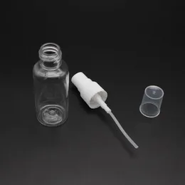 Wyprzedaż 1OZ plastikowe butelki rozpylające białe pompy opryskiwacze pokrywy 30 ml napełniania butelek perfum do próbki podróży na promocję