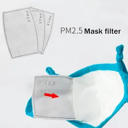 Gorąca maska ​​Wymiana Fliter Respirator Filtr Wkładka Filtr węglowy 5 warstw Ochronna Maska do dyspozycji Wewnętrzne Podkładki Oddychające w magazynie !!!