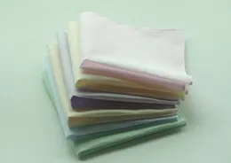20pcs Solid Color Hankerchiefs 100 %Cotton Handkerchiefs Women Men 28cm *28cm Pocket Square Wedding Plain Diy Print Draw Hankies