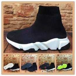 2020 Paryż Speed ​​Trainer Czarny Czerwony Żółty Dzieci Dzieci Dzieci Skarpety Buty Tanie Moda Chaussures Sneakers Wysokiej Jakości Rozmiar 25-35