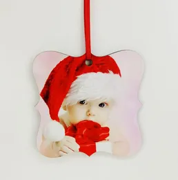 150 sztuk Christmas Decoration Sublimation MDF Festival Ozdoby Double Nieregularne Kształt Snow Hime Transfer