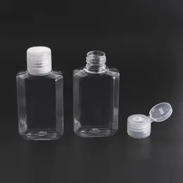 60ml Pusta Ręka Sanitizer Gel Bottle Hand Soap Butelka Ciecz Butelka Clear Squeezed Sub Travel Butelka WB1966