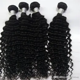 12-28inches 300gr deep wave human hair weaves full head brazilian hair natural color 1b 50gr piece 6 pieces lot free shipping