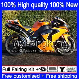 هيكل السيارة للKAWASAKI ZX 10 R ZX1000C ZX10R 2006 2007 برتقالي أسود 215MY.70 ZX1000 C ZX10R 06 07 ZX 1000CC ZX 10R 06 07 ABS Fairings لل