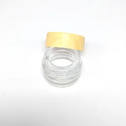 Clear Portable Cream Jar 5ml 8ml Empty Glass Lip Balm Container Cosmetic Sample Jar with Thick Oil Wax Ecig Bottom