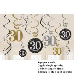 30th/40/50/50/60 ° Compleanno Decorazioni Feste, 12 Pezzi ...