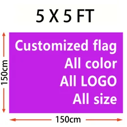 Custom made flag 150*150cm (5ft*ft) Size Polyester flag banner home & garden flag Festive gifts