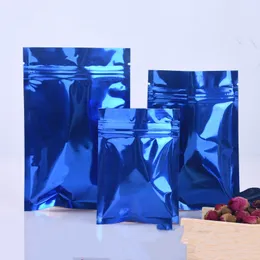 Many Sizes Available Blue Aluminum Foil Zip Lock Seal Packaging Bags Dry Food and Fruit Zipper Package Bag Pouches