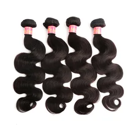 Bella Hair® Brazilian Virgin Human Hair Extensions 8~30inch 4pcs/Lot Body Wave Wavy Weft Soft Dyeable Weaves