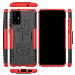 Hybrydowy kickstand Wplatanie Wytrzymały Heavy Duty TPU + PC Dowód wstrząsy Pokrywa dla Samsung Galaxy S20 Plus S20 Ultra A51 A71 A10S A20S A71 M30S 50