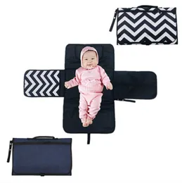 Diaper Bags Portable Maternity Mummy Bag Baby Nappy Changing Mat Waterproof Diaper Clutch Travel Table Changing Station Kit 4 Colors DHW2450