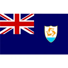 Flagge von Anguilla National Günstiger Preis Werbung Hängender Bildschirm Digitaldruck 100 % Polyester, Verwendung im Innen- und Außenbereich, kostenloser Versand