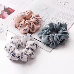 Floral Flamingo Solid Houndstooth Design Women Hair Tie Accesorios Scrunchie Ponytail Hair Holder Rope Scrunchy Basic Hair Band