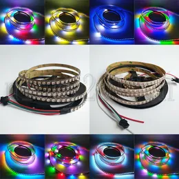 5 V 1M WS2812B 3535 RGB LED Pixel Strip Light Taśma 144leds Indywidualny adresowalny 7mm Szerokość Wąski Dream Magic Pełny kolor Zmiana Nie Waterpopropf