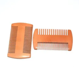 Ficka Trä Beard Comb Double Sides Super Smal Tjock Trä Combs Pente Madeira Lice Pet Hair Tool LX8766