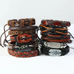 Genuine Leather Wrap Bracelet - Vintage Braid Cuff Bangle