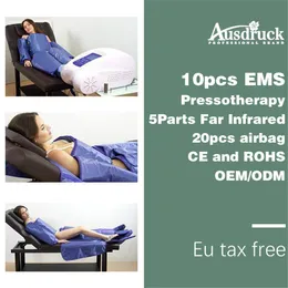 Gratis frakt Far infraröd terapi Lufttryck Lymfatisk dräneringsmaskin EMS Massage Pressotherapy Slimming Machine