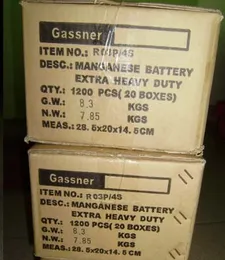 3600 st/Lot Super Heavy Duty Batterier R03P/R03 UM4 1.5V Kolzinkbatteri 100% f￤rskt