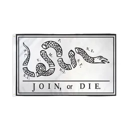 3x5 150x90cm Join Or Die Flag 100D Polyester Double Stitched Digital Printed Polyester,All Countries ,Outdoor Indoor