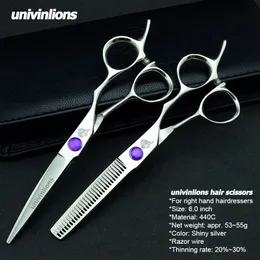 Univinlions Japan Steel 6 "Professional Professional Farber Kit Salon Salon Tools Hair Cutting Scissors Trinning Shears