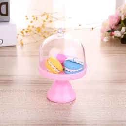 Mini Cake Stand Cupcake Box Presentkartonger Candy Box för Bröllop Favor Party Transparent Baby Shower Birthday Decoration