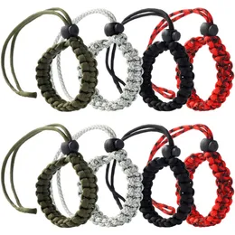 8 sztuk Qinggeear Handcrafted Paracord Anti Stracone Smycz Regulowany Wygodna kamera Bransoletka Bransoletka Pleciona Ręczna Ropa Lina