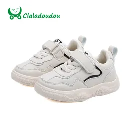 Claladoudou 13.5-15.5cm pus läder toddler sneakers beige casual baby pojke skor barn skor skor för barn pojke 1-3 år gammal