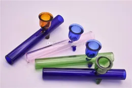 Espessura tubos mão laboratórios de tabaco Mini fumadores mão rolos compressores Tubos de vidro para fumar cachimbos forma de chifre de tubos de pequeno populares