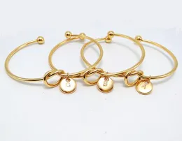 Explosion model European and American simple metal knotted bracelet 26 letter wild girlfriends DIY bracelet WY598