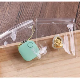 9*13cm Clear PVC Anti-oxidation Jewelry Jade Packing Package Bag Plastic Self Seal Zipper Packaging Pouch Polybag