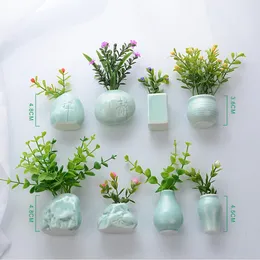 3D En Céramique De Style Chinois Arrangement De Fleurs Creative Réfrigérateur  Aimant Mini Vase Réfrigérateur Aimants La Décoration Magnétique Autocollant  Du 1,32 €