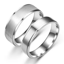Neue Unisex Silver Titanium Edelstahl leere Liebhaber Finger Ring Guys Herren Frauenringe für Paar Schmuck Geschenke Großhandel zum Verkauf zum Verkauf