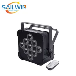 Sıcak Satış 9x10W 4in1 LED Par RGBW Pil kablosuz LED Par Işık Powered