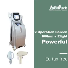 Eu tax free 2in1 Multifunction Elight + 808nm diode laser hair removal Skin rejuvebation machine pro equipment SPA salon clinic