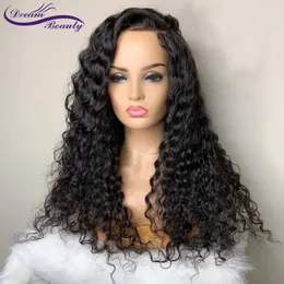 180density full kinky Curly synthetic Wig Lace Front natural Hair Wigs For Black Women black/brown/blonde /red 13*4 Glueless Lace Wigs