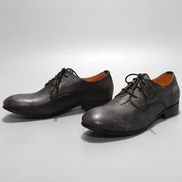 Men Leather Chegada Chegada de Negócios de New Genuine Lace Up Derby Alta qualidade Sapatos formais de escritório para homens e Buine dre Shoe