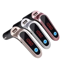 High Quality Bluetooth Car Kit Handsfree FM Transmitter Radio MP3 Player USB Charger and AUX Car Accesorios 1.24