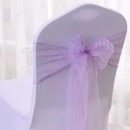 13Style 17 * 210cm Organza Chair Cover Sashes Silk Ribbon Bow Covers Bröllop Bröllopsdekorationer Hem Textilest2i5655