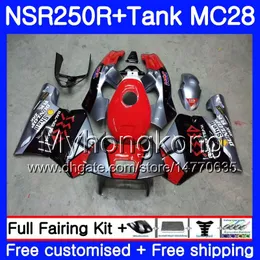 HONDA MC28 için enjeksiyon PGM4 NSR250R 94 95 96 97 98 99 265HM.0 NSR250 R NSR 250 250R 1994 1995 1996 1997 1998 1999 Fairing Kırmızı Gümüş siyah