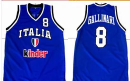 Özel Erkekler Gençlik kadınlar 8. Danilo Gallinari 5. İtalyan Pro Gianluca Basile Basketbol Jersey Boyut veya özel herhangi bir ad veya numara formayı-4XL S