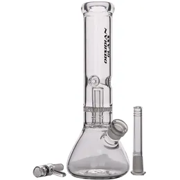 34 cm Gravity Glass Bong Hookahs Bägare Bas Dab Rigs Downstem Perc Tjockt glas Vatten Bongs Rökrör med 18 mm skål