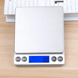 1kg / 0,1g 2kg / 0,1 g Kök Elektroniska vågar Multi-Function Baking Mat Scales Ultra-Precision Balans Skala Smycken 0,1g