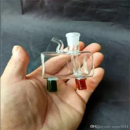 Küçük kare çömlek cam nargilenin dört sütunu, Su boruları cam bonglar hooakahlar petrol kuleleri için iki işlev cam bonglar