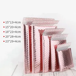 Wholesale Rose Gold Bubble Packaging Bags Waterproof Shockproof Envelopes Mailers with Self Seal Adhesive Multisize clephan