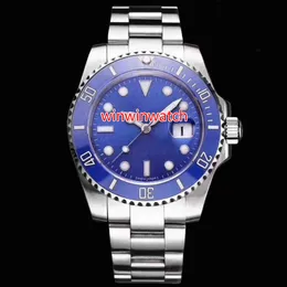 Hot vendita della fabbrica Orologi da polso blu ceramica 40 millimetri lunetta in acciaio inox meccanico automatico da uomo Orologi di alta qualità libera la nave La vigilanza di modo