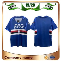 90/91 Sampdoria Retroversion Fotbollströja 1990/1991 Sampdoria Vintage Klassisk Fotbollströja Maglie da Fotbollströja Uniformer