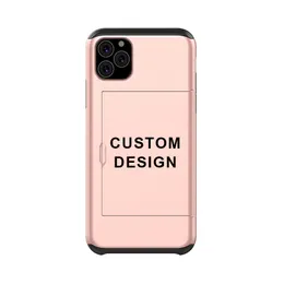 För iPhone 11 Case Dual Layer Skyddskåpa 2 i 1 Stötskyddad telefonväska till iPhone 11 Pro Max 7 kan anpassas