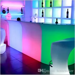 Ny 16 färger Ändra uppladdningsbar fjärrkontroll PE LED upplyst kaffe cocktail bar tabeller räknare av bar