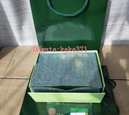 Más vendido, caja Original verde, papeles, tarjetas, monedero, cajas, bolso para Oyster Perpetual Sea-Dweller 116610 116660 126710 126660 116520 207F