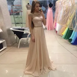 2019 summer new European apricot sleeveless Jewel evening dress / explosion models hot long apricot Strapless Prom Dresses / size S-XL